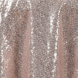 90inch Rose Gold|Blush Premium Sequin Round Tablecloth