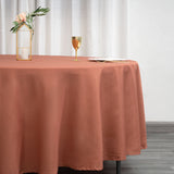 108inch Terracotta Polyester Round Tablecloth