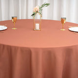 108inch Terracotta Polyester Round Tablecloth