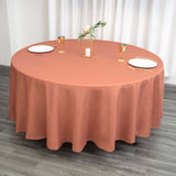 108inch Terracotta Polyester Round Tablecloth