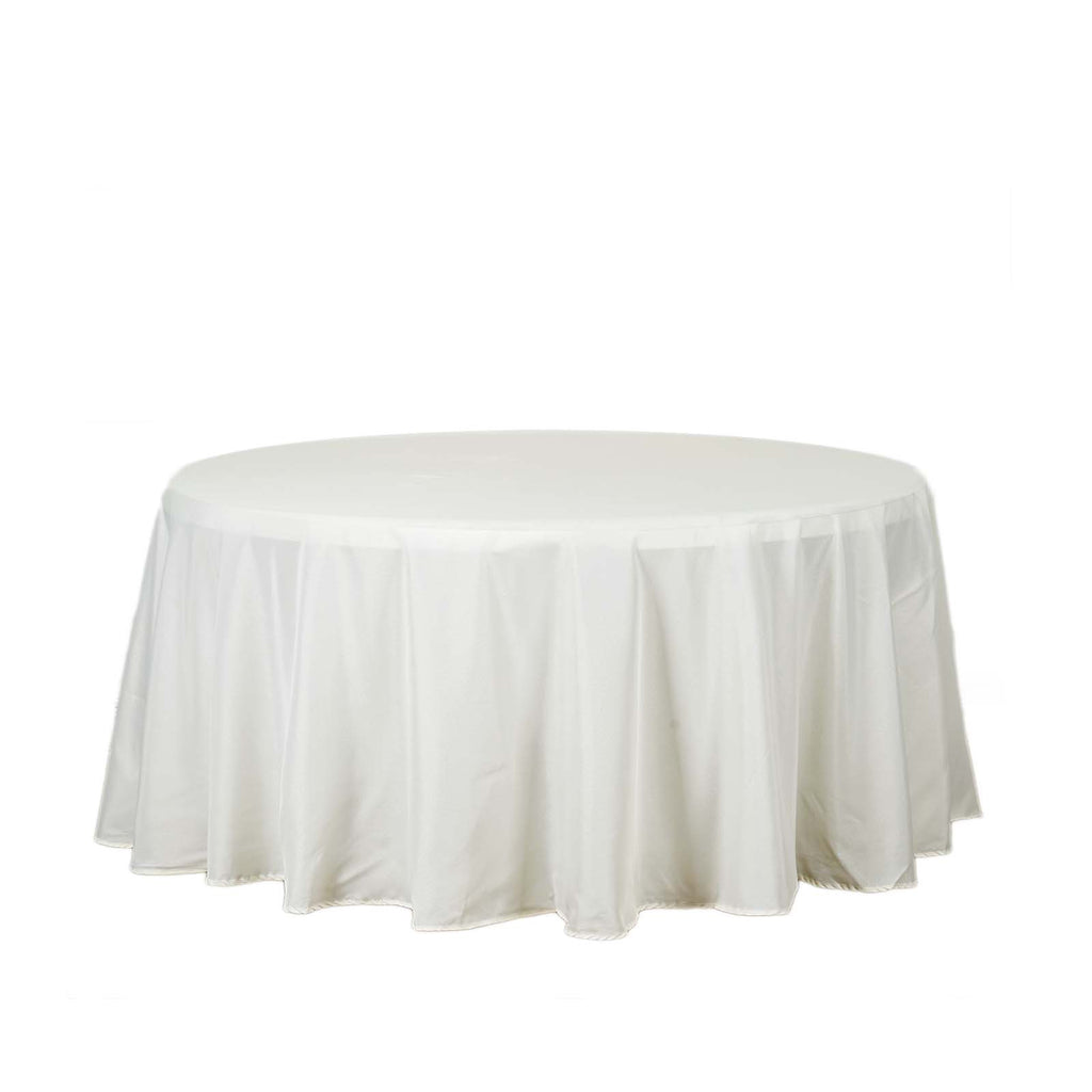 Ivory 120 in Polyester Seamless Tablecloth~Wedding~NEW 
