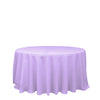 132inch Lavender Polyester Round Tablecloth, Reusable Linen Tablecloth