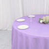 132inch Lavender Polyester Round Tablecloth, Reusable Linen Tablecloth