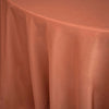 132inch Terracotta Polyester Round Tablecloth, Reusable Linen Tablecloth