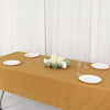 54x96Inch Gold Polyester Rectangle Tablecloth, Reusable Linen Tablecloth