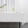 60"x102" White Polyester Rectangular Tablecloth