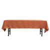 60x102Inch Terracotta  Polyester Rectangular Tablecloth