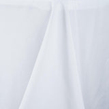 60x102" White 220 GSM Seamless Premium Polyester Rectangular Tablecloth #whtbkgd