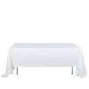 60"x126" White Polyester Rectangular Tablecloth