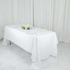 60"x126" White Polyester Rectangular Tablecloth