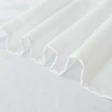 60"x126" White Polyester Rectangular Tablecloth