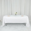 60"x126" White Polyester Rectangular Tablecloth