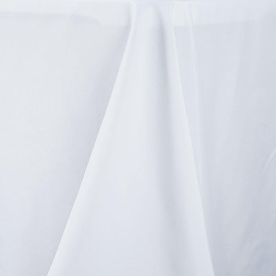 60x126" White 220 GSM Seamless Premium Polyester Rectangular Tablecloth#whtbkgd