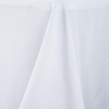 60x126" White 220 GSM Seamless Premium Polyester Rectangular Tablecloth#whtbkgd