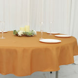 70inch Gold Polyester Round Tablecloth, Reusable Linen Tablecloth