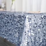 60inch x 102inch Big Payette Dusty Blue Sequin Rectangle Tablecloth