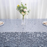 60inch x 102inch Big Payette Dusty Blue Sequin Rectangle Tablecloth