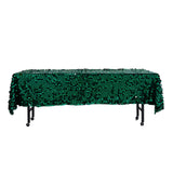 60inch x 102inch Big Payette Hunter Emerald Green Sequin Rectangle Tablecloth