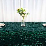 60inch x 102inch Big Payette Hunter Emerald Green Sequin Rectangle Tablecloth