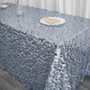 90inch x 132inch Big Payette Dusty Blue Sequin Rectangle Tablecloth Premium Collection