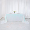 90inch x 156inch Iridescent Blue Big Payette Sequin Rectangle Tablecloth Premium