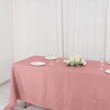 72x120Inch Dusty Rose Polyester Rectangle Tablecloth, Reusable Linen Tablecloth