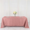 72x120Inch Dusty Rose Polyester Rectangle Tablecloth, Reusable Linen Tablecloth