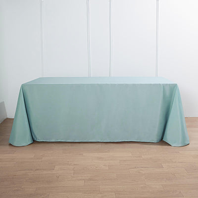 90x132 Dusty Sage Polyester Rectangular Tablecloth