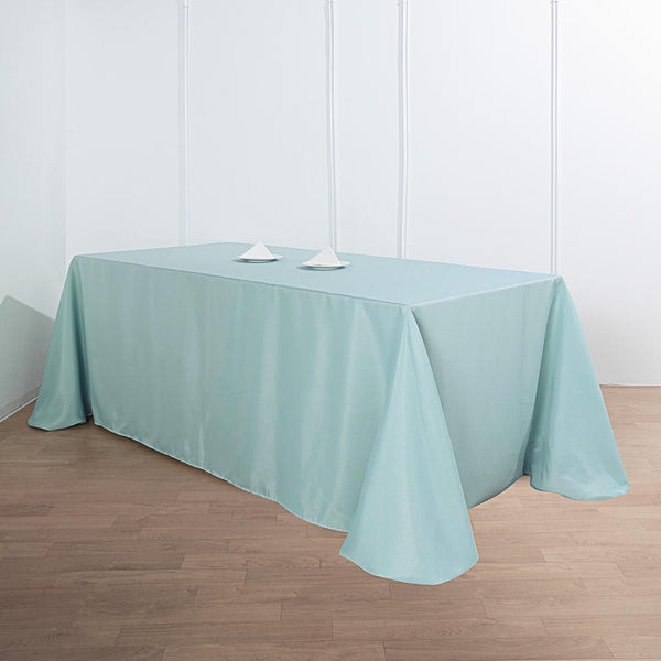 90"x132" Dusty Sage Polyester Rectangular Tablecloth