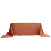 90inch x 156inch Terracotta Polyester Rectangular Tablecloth