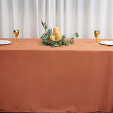 90inch x 156inch Terracotta Polyester Rectangular Tablecloth