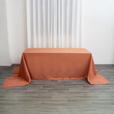 90inch x 156inch Terracotta Polyester Rectangular Tablecloth