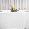 90"x156" White Polyester Rectangular Tablecloth