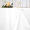 90"x156" White Polyester Rectangular Tablecloth