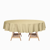 90 inch Champagne Polyester Round Tablecloth