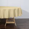 90 inch Champagne Polyester Round Tablecloth
