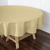 90 inch Champagne Polyester Round Tablecloth