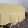 90 inch Champagne Polyester Round Tablecloth