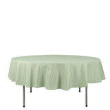 90inch Sage Green Polyester Round Tablecloth, Reusable Linen Tablecloth