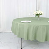 90inch Sage Green Polyester Round Tablecloth, Reusable Linen Tablecloth