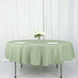 90inch Sage Green Polyester Round Tablecloth, Reusable Linen Tablecloth