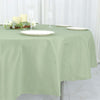 90inch Sage Green Polyester Round Tablecloth, Reusable Linen Tablecloth