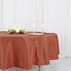 90Inch Terracotta Polyester Round Tablecloth, Reusable Table Linen
