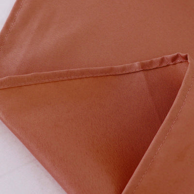 90Inch Terracotta Polyester Round Tablecloth, Reusable Table Linen