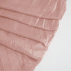 120 inches Accordion Crinkle Taffeta Round Tablecloth - Dusty Rose