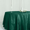 120inch Accordion Crinkle Taffeta Round Tablecloth - Hunter Emerald Green Linen