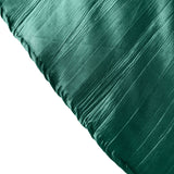 120inch Accordion Crinkle Taffeta Round Tablecloth - Hunter Emerald Green Linen