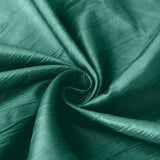 120inch Accordion Crinkle Taffeta Round Tablecloth - Hunter Emerald Green Linen