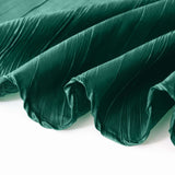 120inch Accordion Crinkle Taffeta Round Tablecloth - Hunter Emerald Green Linen