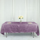 60x102inch Accordion Crinkle Taffeta Rectangular Tablecloth - Violet Amethyst